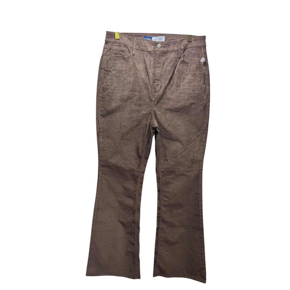 Old Navy New Corduroy Caramel Brown Extra High Rise Flare Cut Pants Womens 14